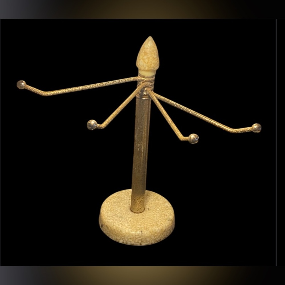 Vintage Hollywood Regency Jewelry Display / Towel Holder #8535 💎 - Picture 2 of 13